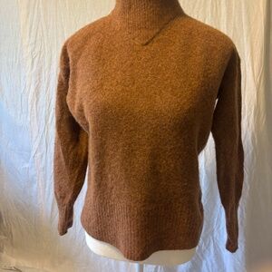 Everlane Wool Blend Turtleneck – XXS – Rich Cinnamon Brown - Yak Hair